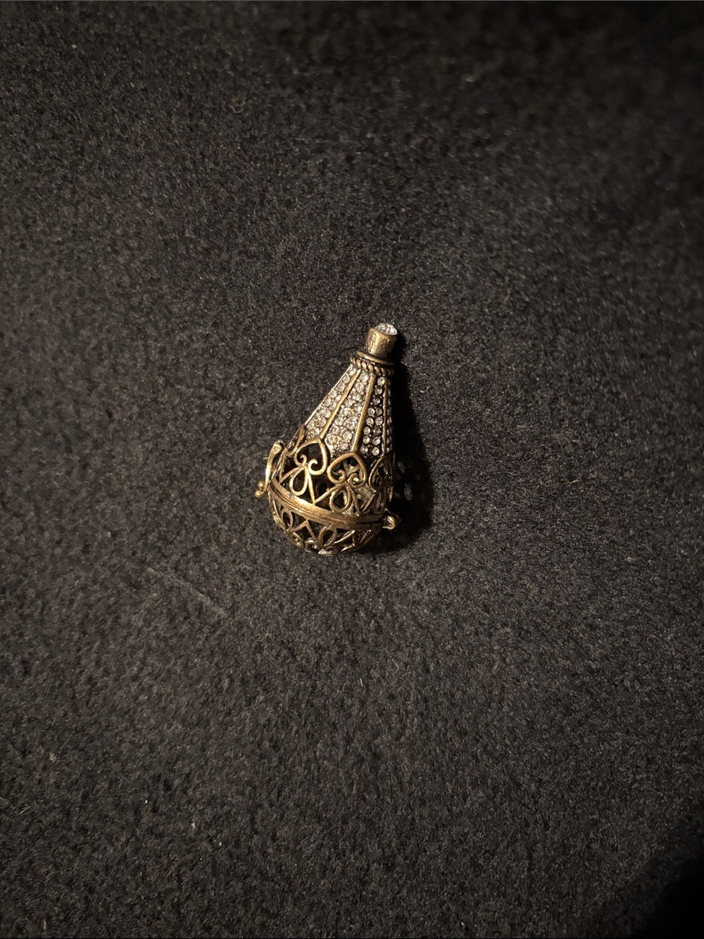 Teardrop Locket shaped Prayer box Pill box necklace pendant